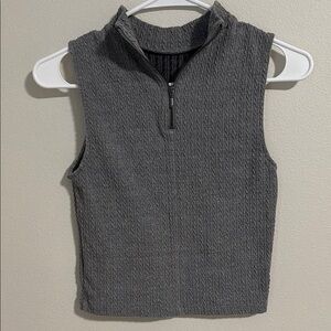 *4/15* Forever 21 Quarter Zip Ribbed Tank Top